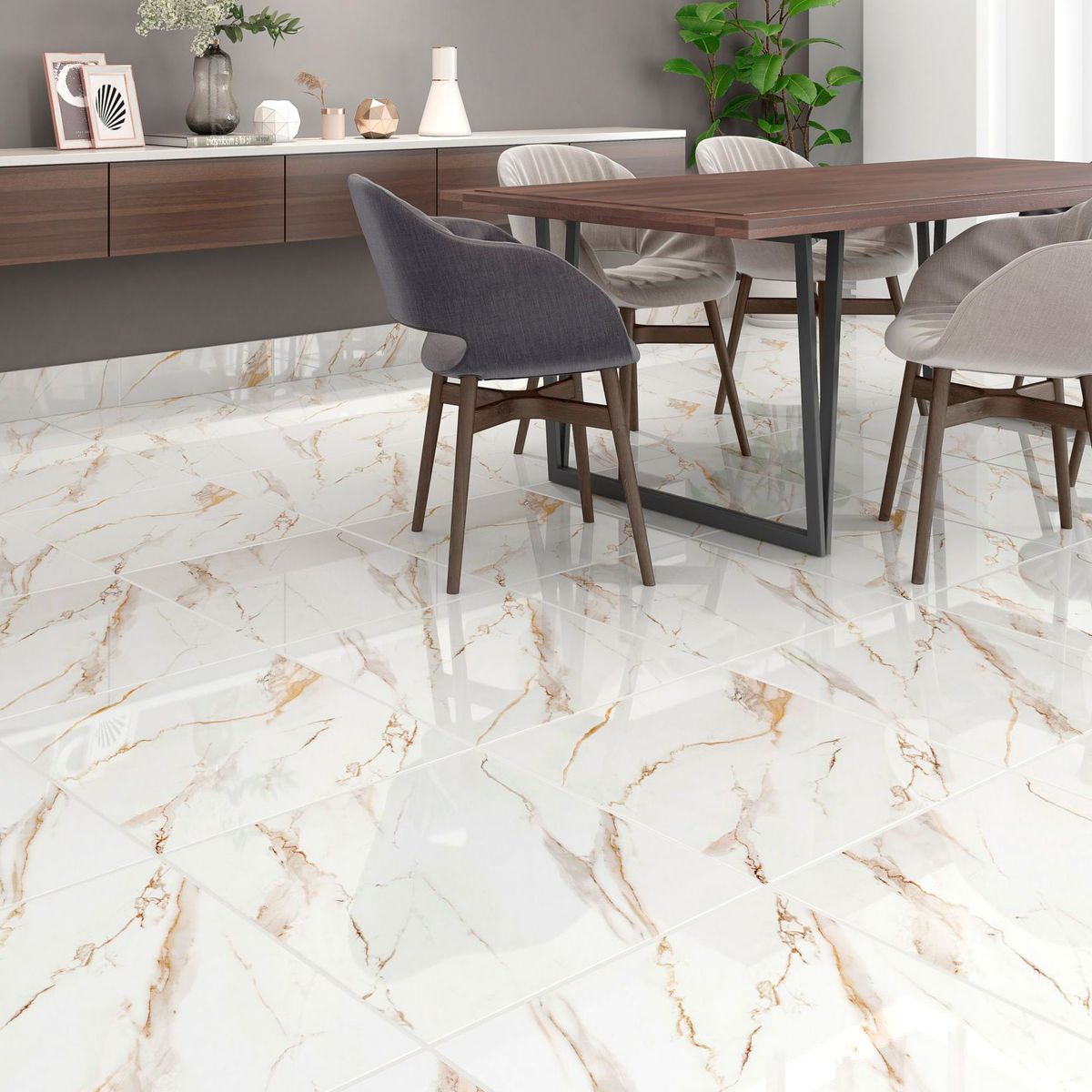 Piso Cerâmico Acetinado Hd 90083 Bold 58x58cm Caixa 2,32m² Branco Holztek, marca Holztek - Foto Principal