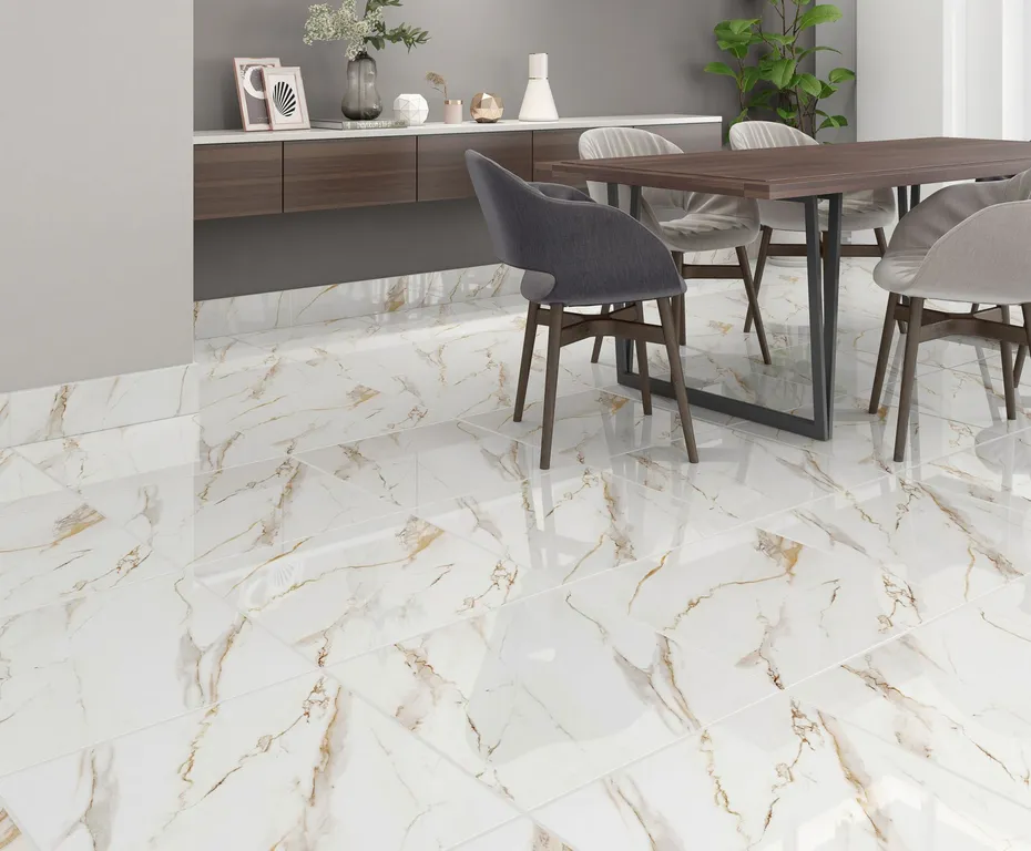 Piso Cerâmico Acetinado Hd 90083 Bold 58x58cm Caixa 2,32m² Branco