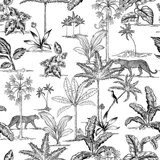 Papel de Parede Vinílico Toile de Jouy Selva