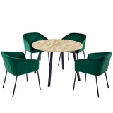 Conjunto Mesa de Jantar Gabby Verde Just Home Collection