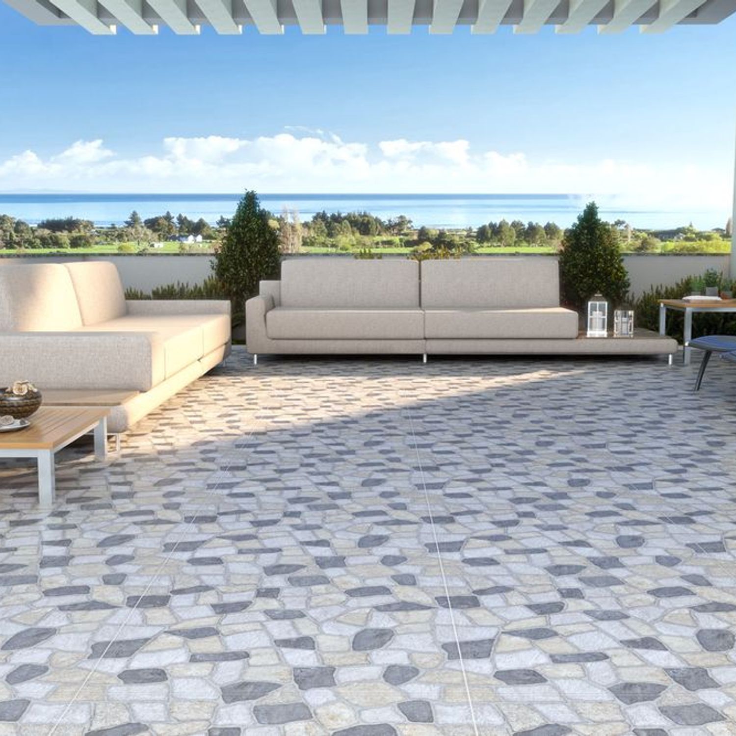 Piso Cerâmico Rústico Hd 57084 Bold 58x58cm Caixa 2,32m² Cinza