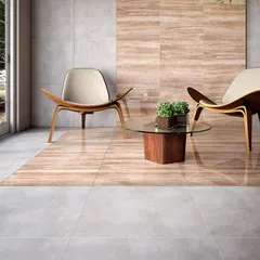 Piso Cerâmico Acetinado Hd 57026 Bold 58x58cm Caixa 2,32m² Cinza Holztek