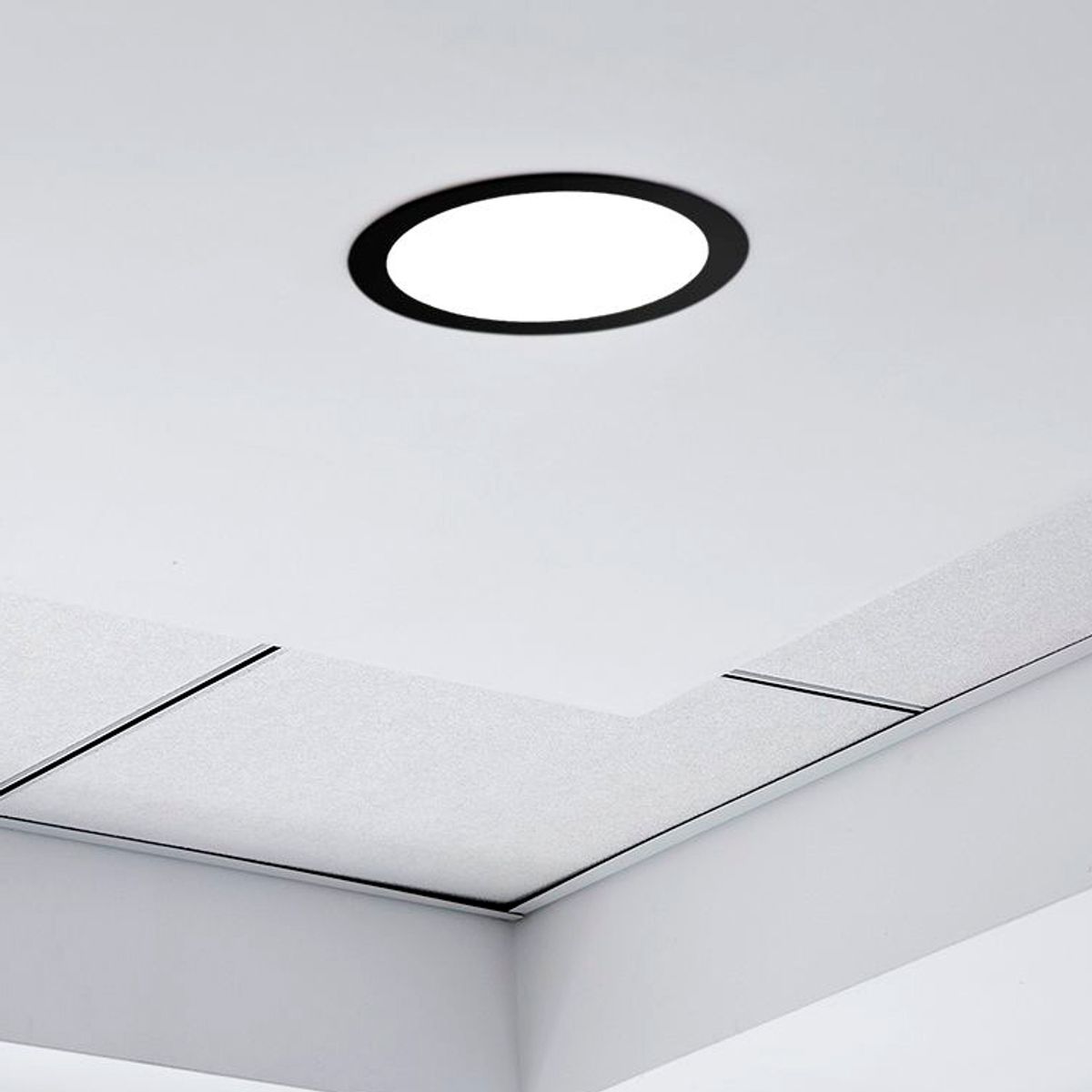 Painel Led 18W Lux Redondo Embutir Preto 6500K Taschibra, marca Taschibra - Foto Principal