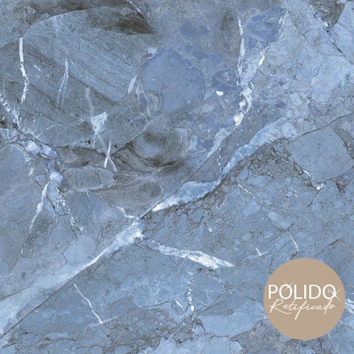 Piso Intensy Azul Retificado Polido 66x66cm, marca  - Foto 2