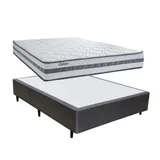 Kit Cama Box Casal (Box + Colchão) Herval Catana - Mola Ensacada