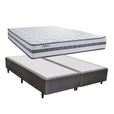Kit Cama Box Queen Size (Box + Colcho) Herval Catana - Mola Ensacada