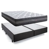 Kit Cama Box Queen Size (Box + Colchão) Herval Palermo - Mola Ensacada
