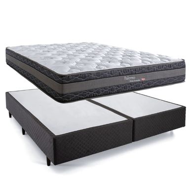 Kit Cama Box Queen Size (Box + Colcho) Herval Palermo - Mola Ensacada