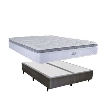 Kit Cama Box Queen Size (Box + Colcho) Herval Toledo - Mola Ensacada