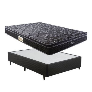 Kit Cama Box Casal (Box + Colcho) Herval Troya - Mola Bonnel