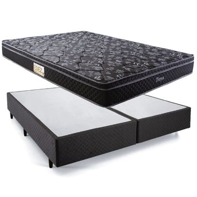 Kit Cama Box Queen Size (Box + Colcho) Herval Troya - Mola Bonnel