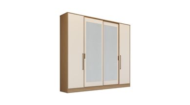 Guarda Roupa Acabamento Amadeirado PH1733 com Espelho 4 Portas Herval