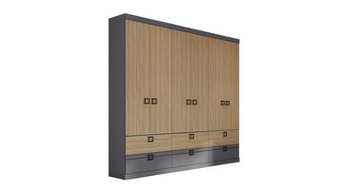 Guarda Roupa Acabamento Amadeirado PH1733 Sem Espelho 4 Portas Herval