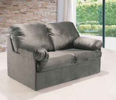 Sofa-Cama Tecido Estrutura em Madeira Eucalipto de Reflorestamento