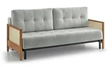 Sofa-Cama Tecido Estrutura em Madeira Eucalipto de Reflorestamento