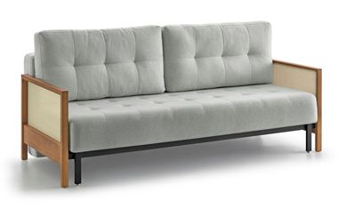 Sofa-Cama Tecido Estrutura em Madeira Eucalipto de Reflorestamento