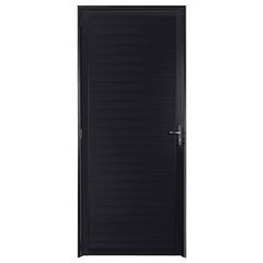Porta Lambri Fechadura Alumínio Preto Esquerda 210x90x6cm Fortsul