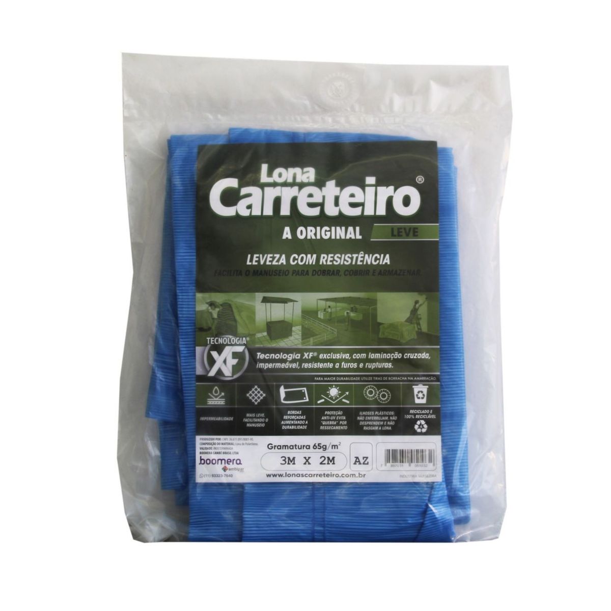 Lona Carreteiro Leve - Azul - 3X2, marca Carreteiro - Foto 2