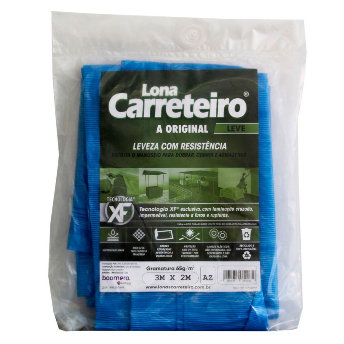 Lona Carreteiro Leve - Azul - 3X2, marca Carreteiro - Foto Principal