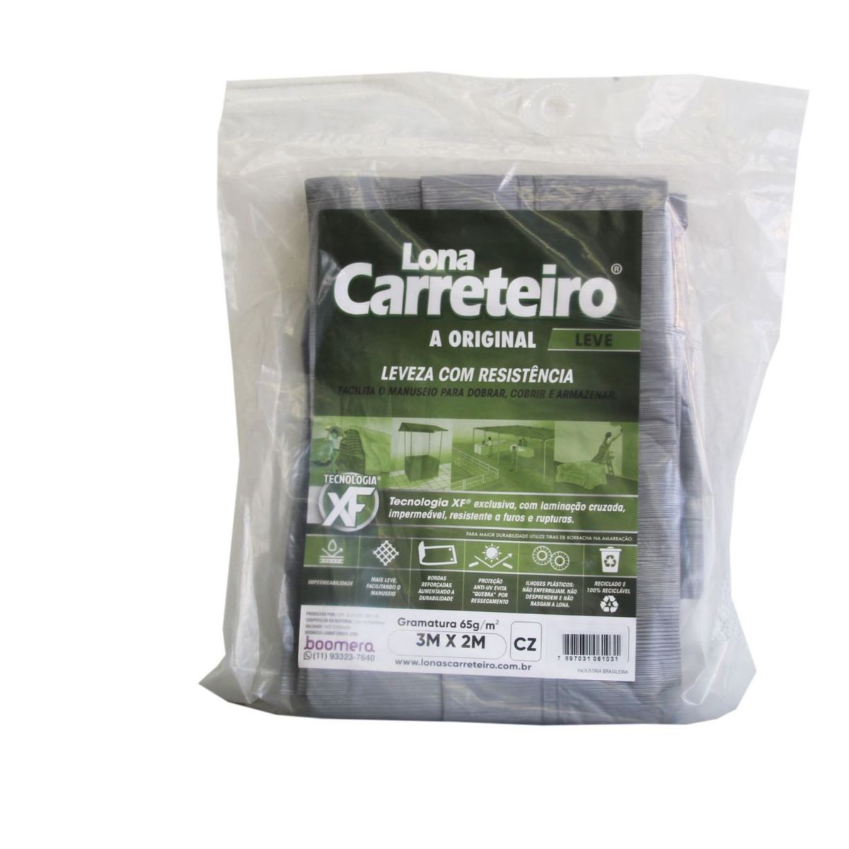 Lona Carreteiro Leve - Cinza - 3X2, marca Carreteiro - Foto Principal
