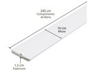 Rodapé Em Mdf Comum Revestido Branco 10cm Casablanca