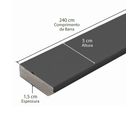 Rodapé Em Mdf Ultra Laca Preto 5cm Casablanca