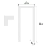Kit Guarnição Em Mdf Ultra Laca Branco 7cm Casablanca