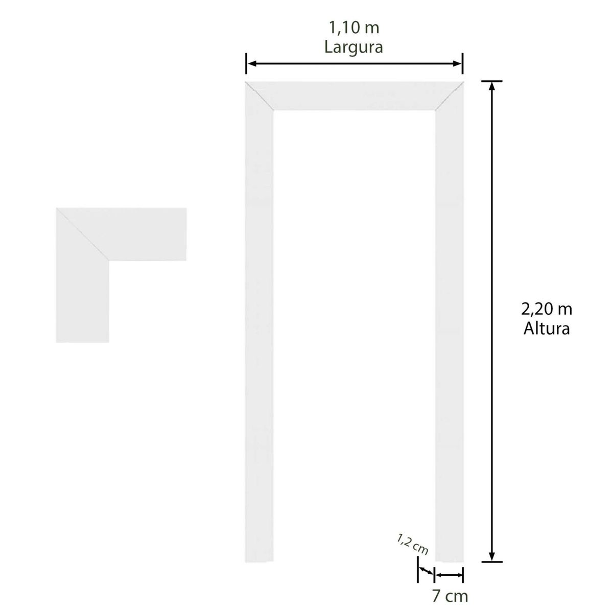 Kit Guarnição Em Mdf Ultra Laca Branco 7cm Casablanca, marca Casablanca - Foto Principal