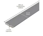 Rodapé Em Mdf Ultra Laca Cinza 10cm Casablanca