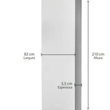 Folha De Porta Colméia Com Pintura Laca Branca 82cm Casablanca