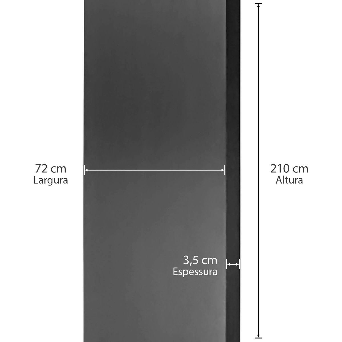 Folha De Porta Colméia Com Pintura Laca Preta 72cm Casablanca, marca Casablanca - Foto Principal