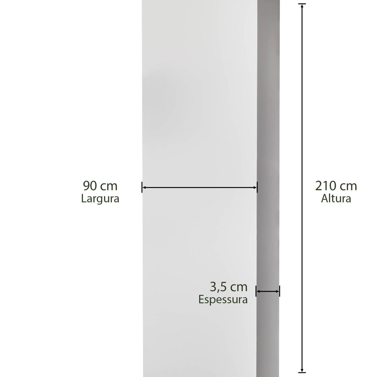 Folha De Porta Colméia Com Pintura Laca Branca 90cm Casablanca, marca Casablanca - Foto Principal