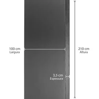 Folha De Porta Colméia Com Pintura Laca Preta 100cm Casablanca