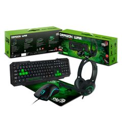 Combo Gamer 4 Em 1 Dragon Headset Stereo