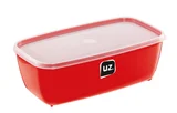 Pote Plástico Multiuso Retangular 3L Vermelho Uz Utilidades