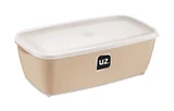 Pote Plástico Multiuso Retangular 3L Capuccino Uz Utilidades