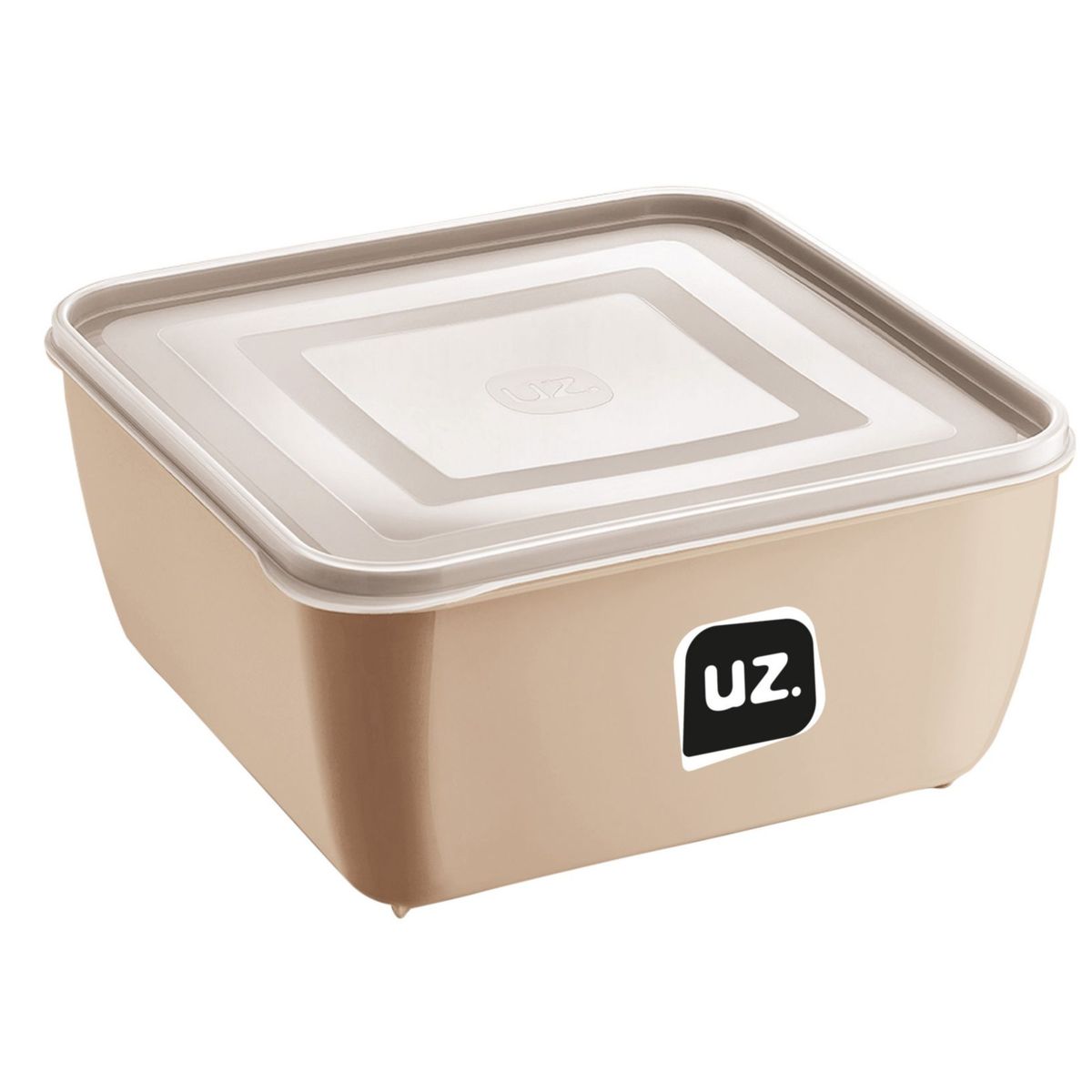 Pote Plástico Multiuso Quadrado 0,5L Premium Capuccino Uz Utilidades, marca Uz Utilidades - Foto Principal