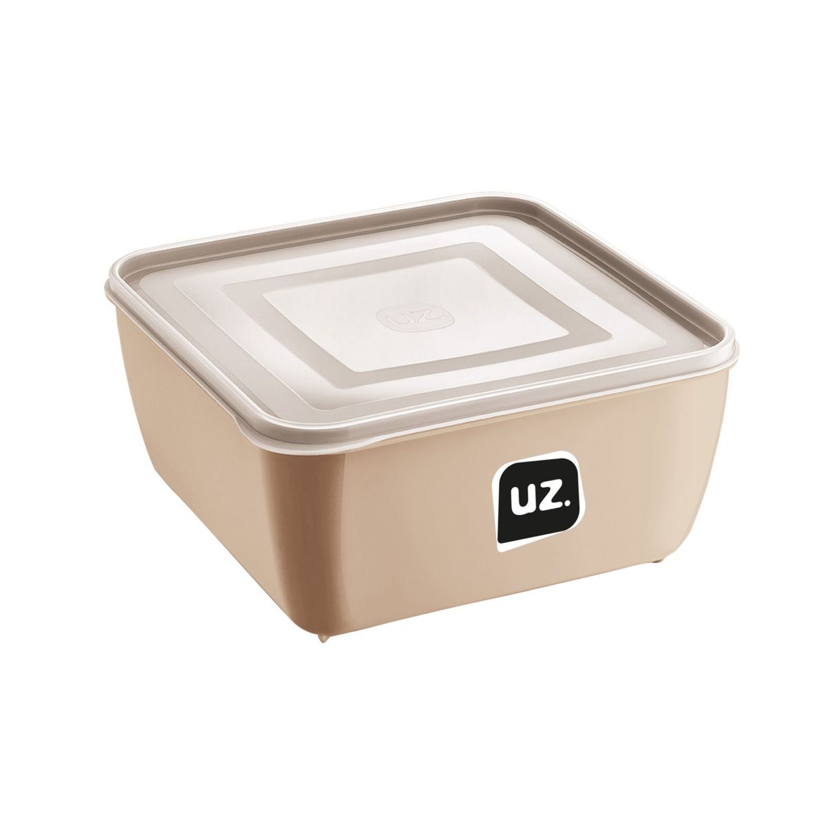 Pote Plástico Multiuso Quadrado 0,5L Premium Capuccino Uz Utilidades, marca Uz Utilidades - Foto Principal