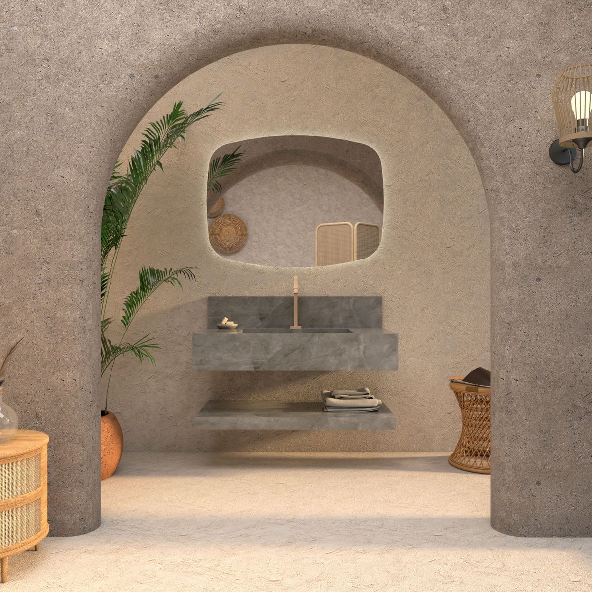 Bancada Porcelanato  Bergamo 80cm Cinza Cozimax, marca Cozimax - Foto 2