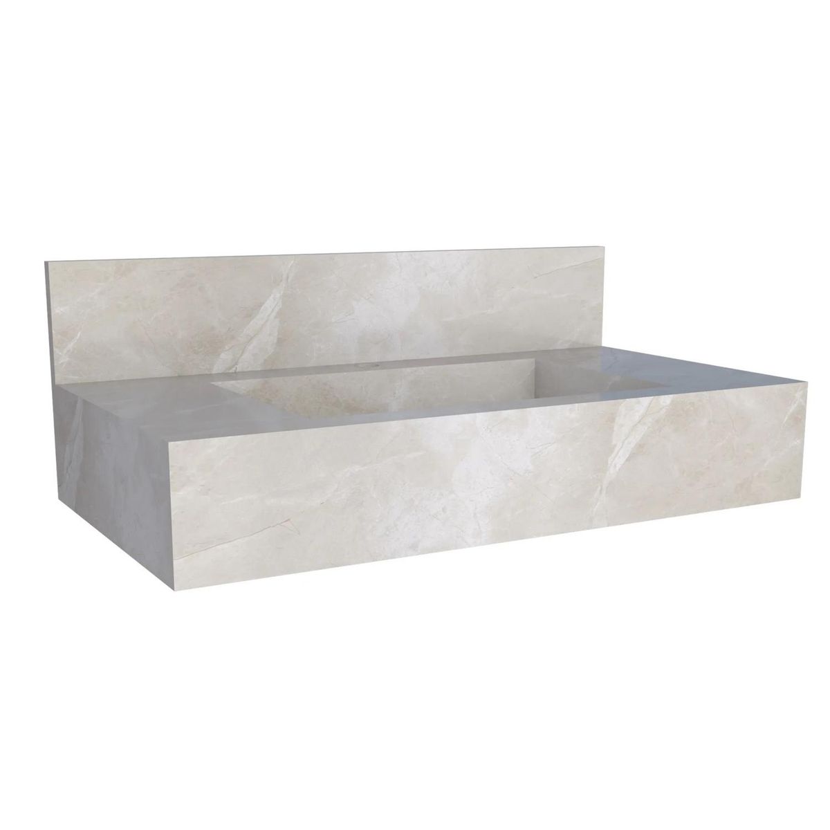 Prateleira Porcelanato Bergamo Bege 85cm Cozimax, marca Cozimax - Foto 2
