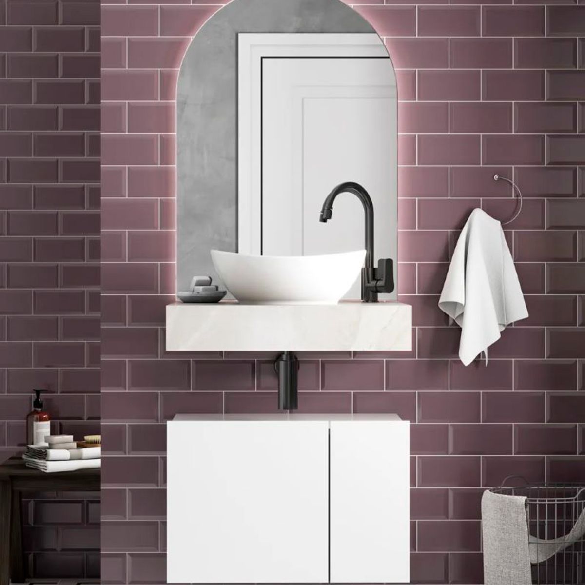 Bancada Porcelanato Peri 60cm Bege Cozimax, marca Cozimax - Foto Principal