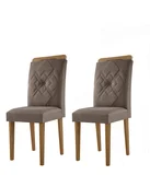 Conjunto 2 Cadeira Dubai Veludo Marrom