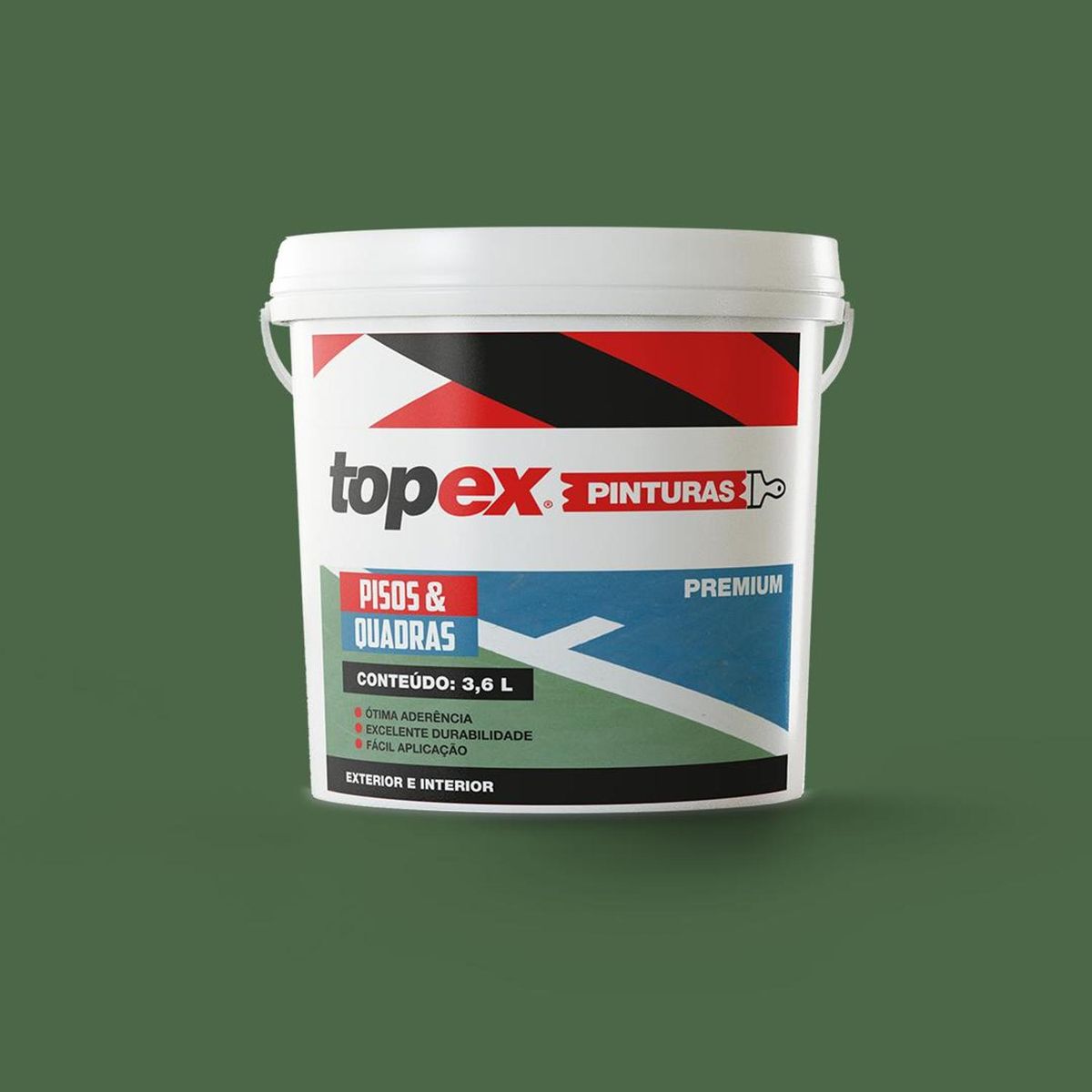 Tinta para Piso e Quadras Verde Topex, marca Qualycril - Foto Principal