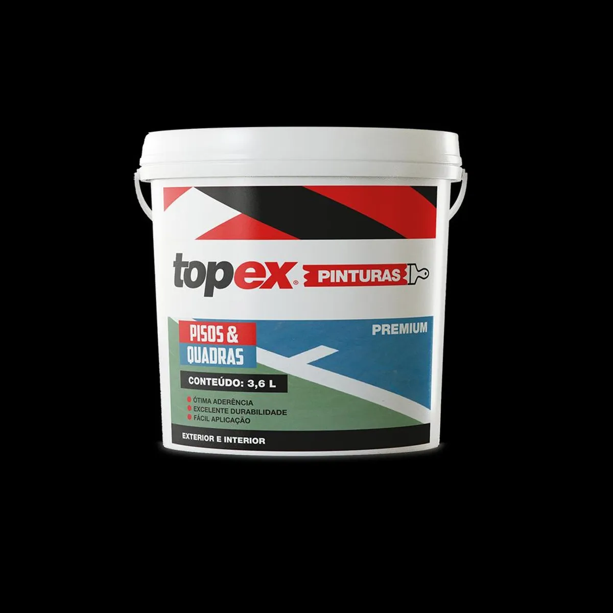Tinta para Piso e Quadras Preto Topex, marca Qualycril - Foto Principal