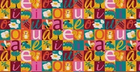 Rolo Brisa 130x1500cm Infantil Vogais Kapazi