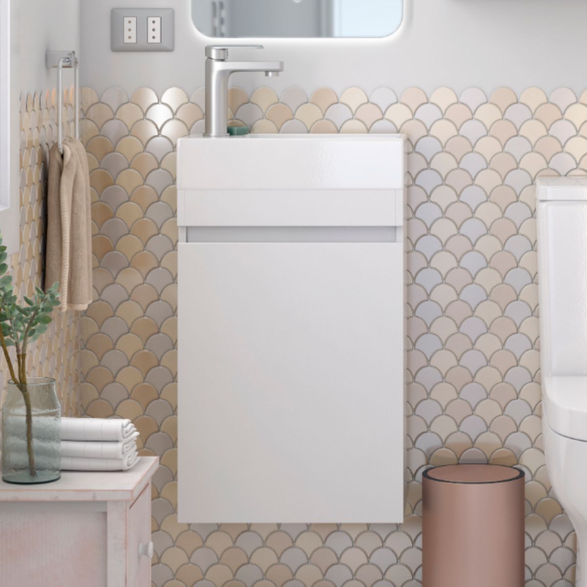 Gabinete para Banheiro 69cm Branco Sensi, marca Sensi Dacqua - Foto Principal