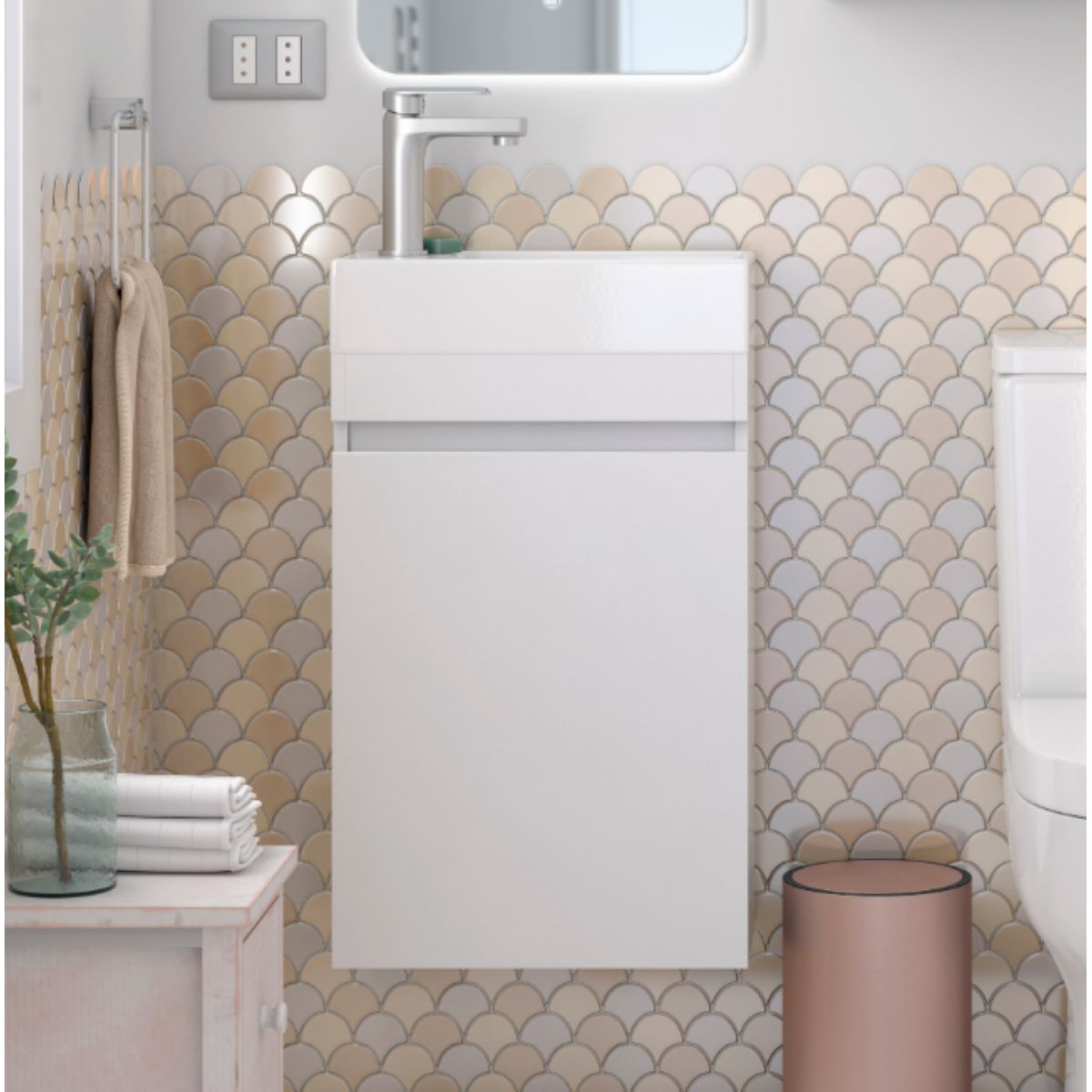 Gabinete para Banheiro 69cm Branco Sensi, marca Sensi Dacqua - Foto Principal