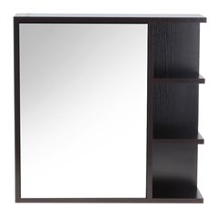 Espelheira com prateleiras e espelho preto 60x60 Karson