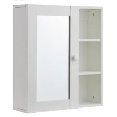 Espelheira com prateleiras e espelho branco 52x45 Sensi Dacqua