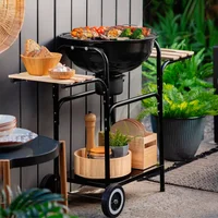 Churrasqueira a Carvão Redonda com Bandejas Mr. Beef